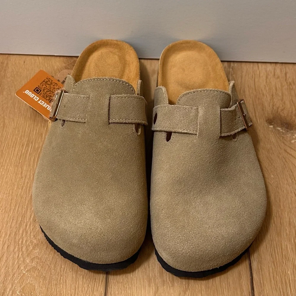 Women’s Project Cloud Suede Clogs in Tan - Picture 2 of 11